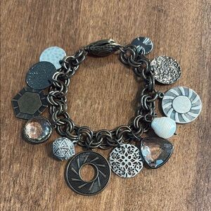 Chico's Silver and Brass Charm Bracelet